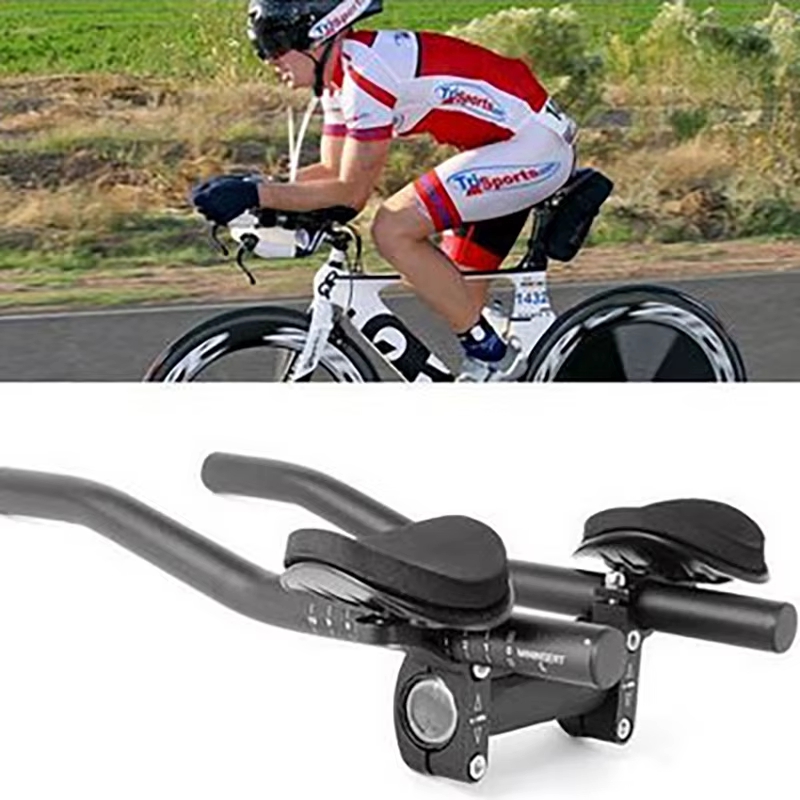 Barre de repos pour vélo de route, équipement de vélo de montagne, guidon d'extension droit à courbure longue Distance pour Triathlon, temps d'essai, Tri cyclisme
