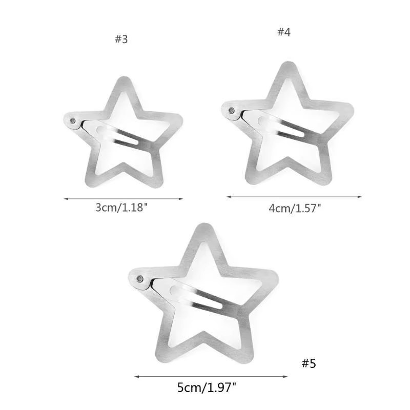 31BB 50 pièces pince à cheveux étoile élégante sophistiquée avec des motifs d'étoiles portable pour confort sûr dans