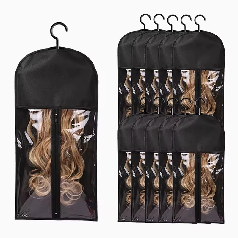 Sac de rangement pour perruque avec support de cintre