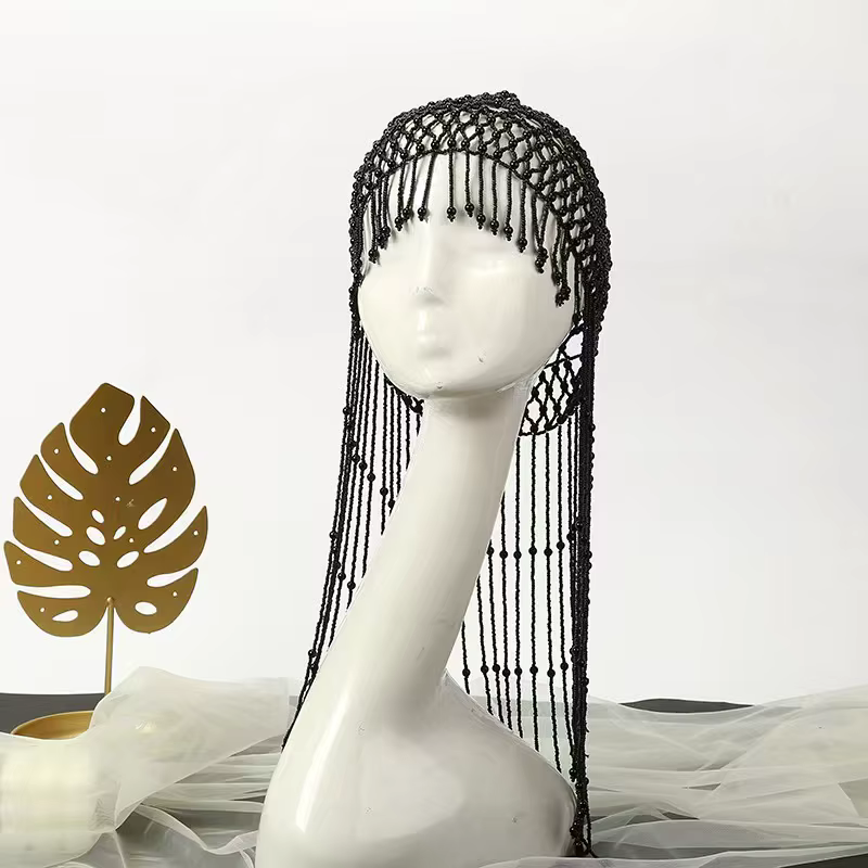 Casque clouté de perles pour dames-chaîne d'accessoires de cheveux de mode pour fête de danse et Banquet d'imitation