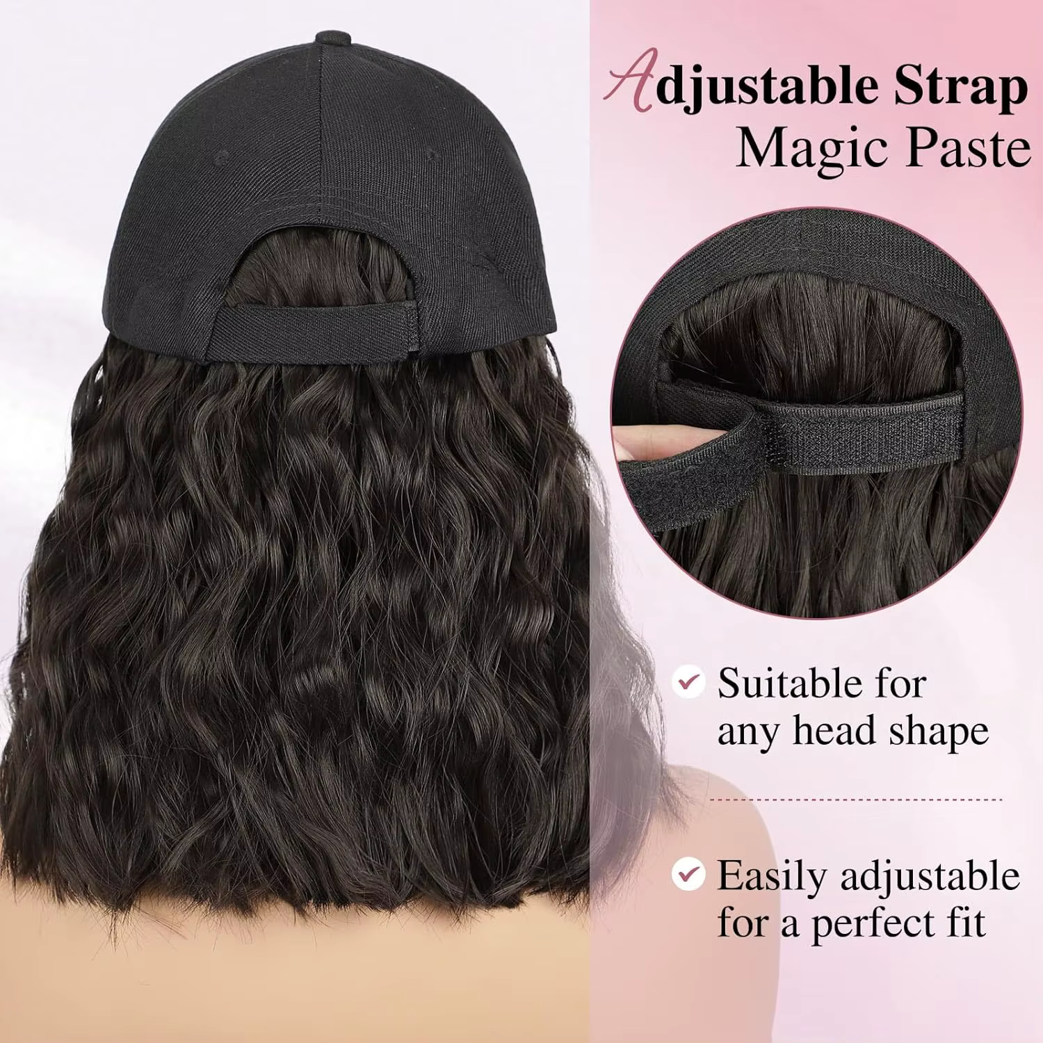 Perruque de chapeau pour femmes