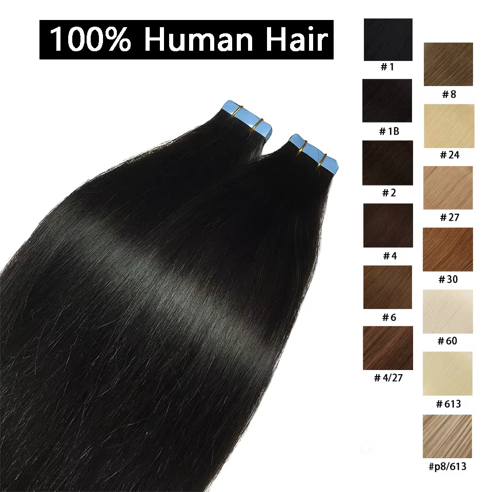 Bande dans les Extensions de cheveux humains droits