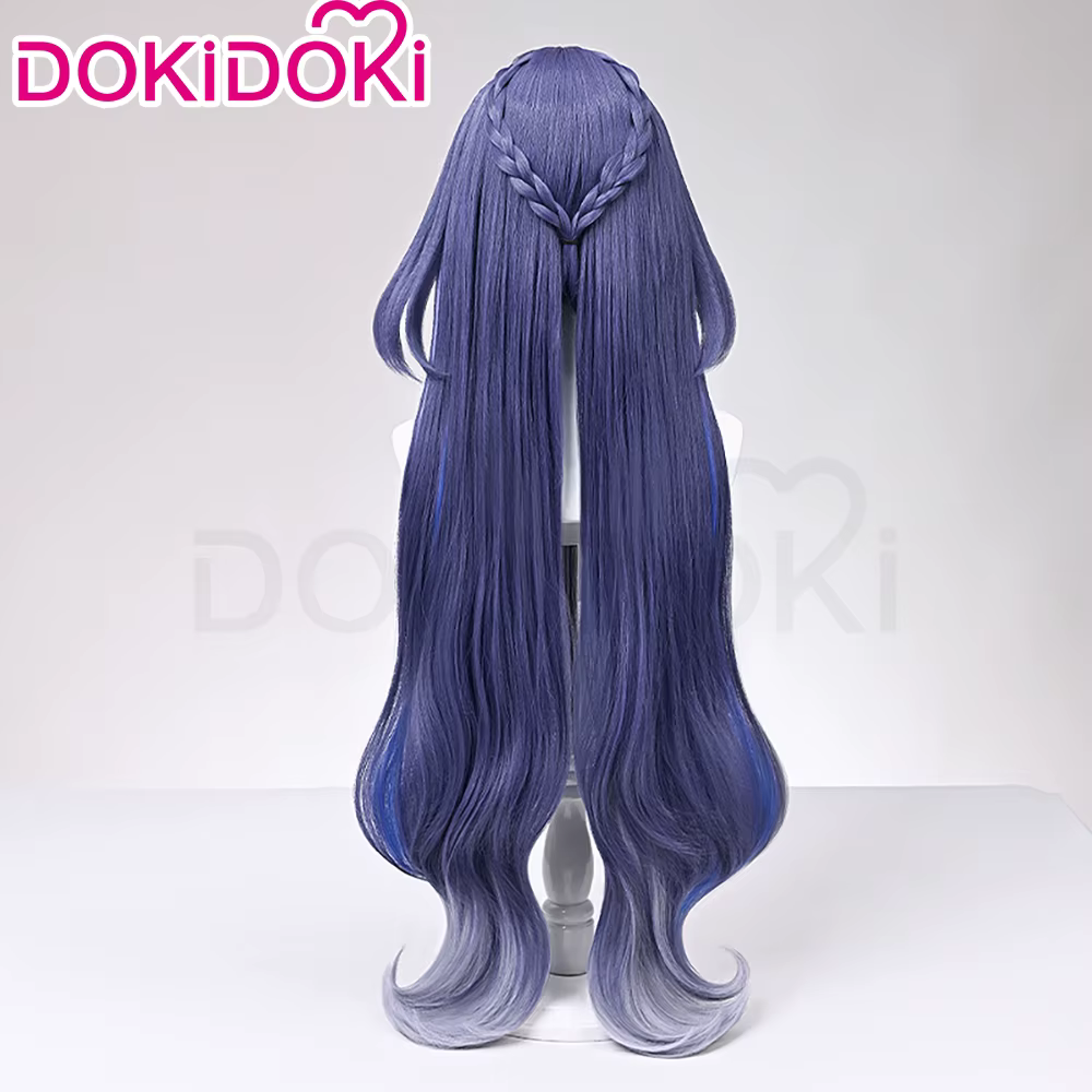 Lauma Nicole Reeyn Cosplay perruque jeu Genshin Impact DokiDoki femmes bleu doré cheveux longs