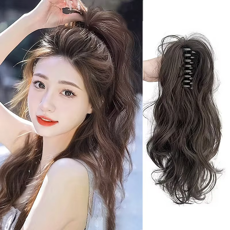 12 pouces/30CM pince à griffe synthétique en queue de cheval Extensions de cheveux