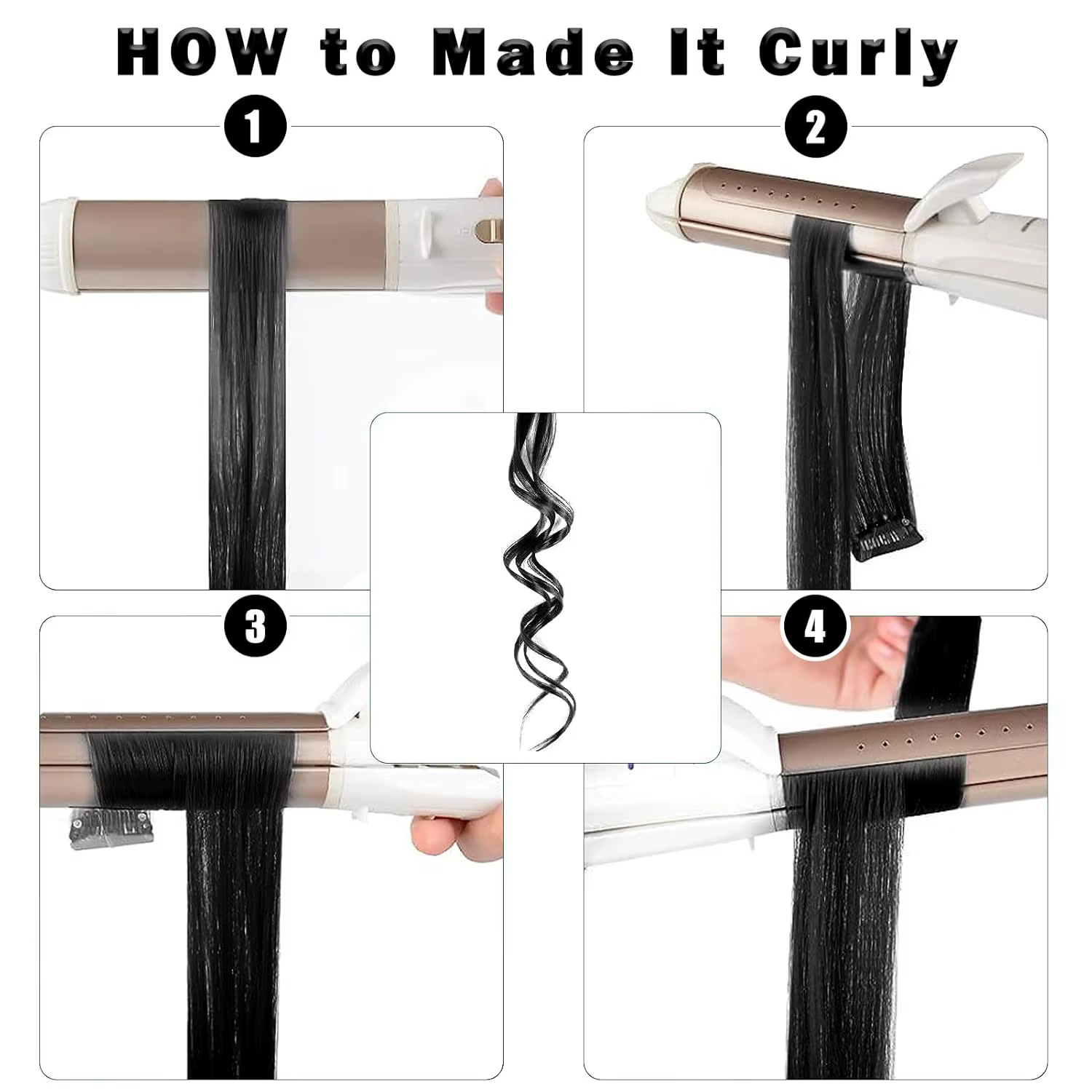 Extensions capillaires synthétiques noires longues et lisses, 12 pièces, postiches colorées à reflets de fête pour femmes, enfants et filles, Halloween