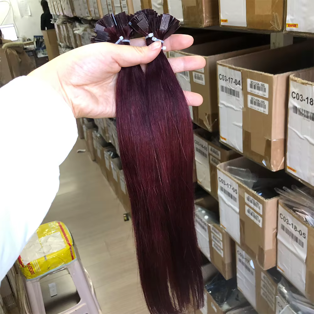 Extensions de cheveux à pointe plate