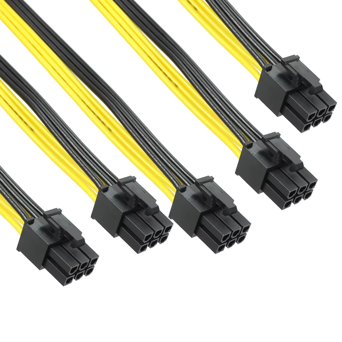Câble d'extension 40 cm pour BTC Miner Litecoin Ordinateur S7 S9 Alimentation vers 5* PCI-E 6 broches Carte graphique GPU Splitter Câble d'alimentation