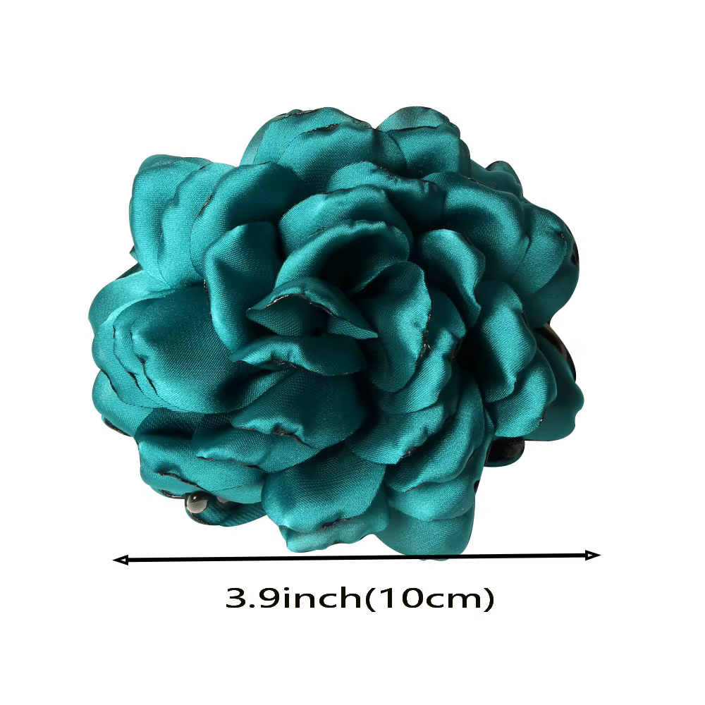 Pinces à cheveux en tissu fleur de Rose pour femmes et filles