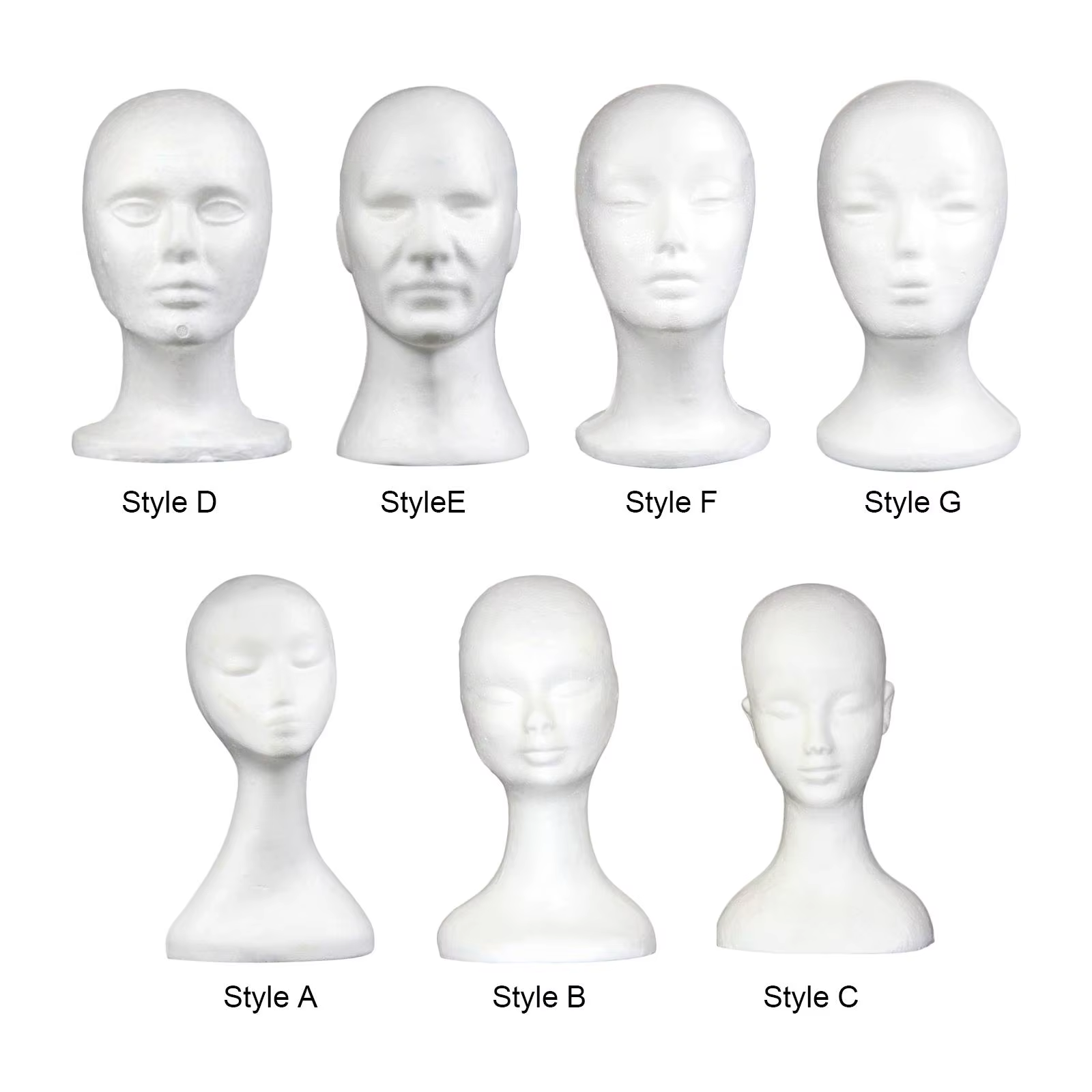 Tête de Mannequin en Mousse Polyvalente pour Perruque