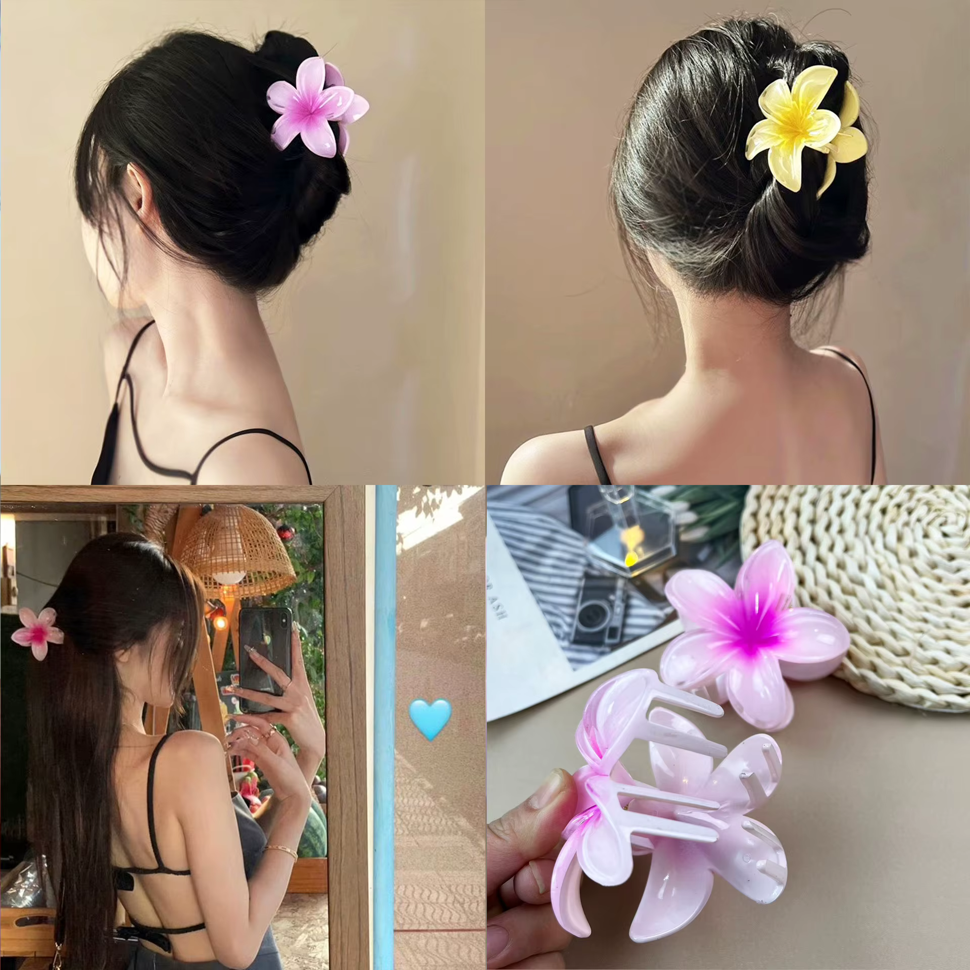 Pince à cheveux florale pour femmes