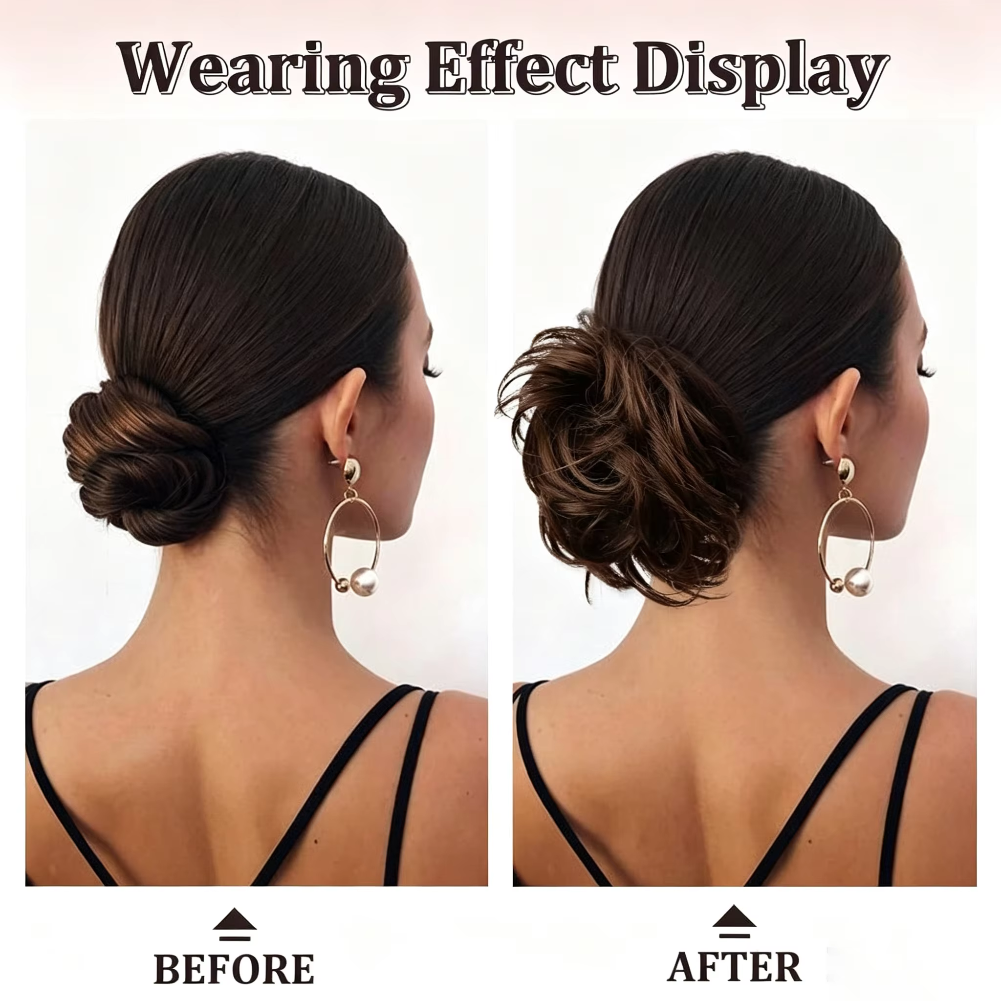Pince à griffes Chignon désordre morceau de cheveux 100% vrais