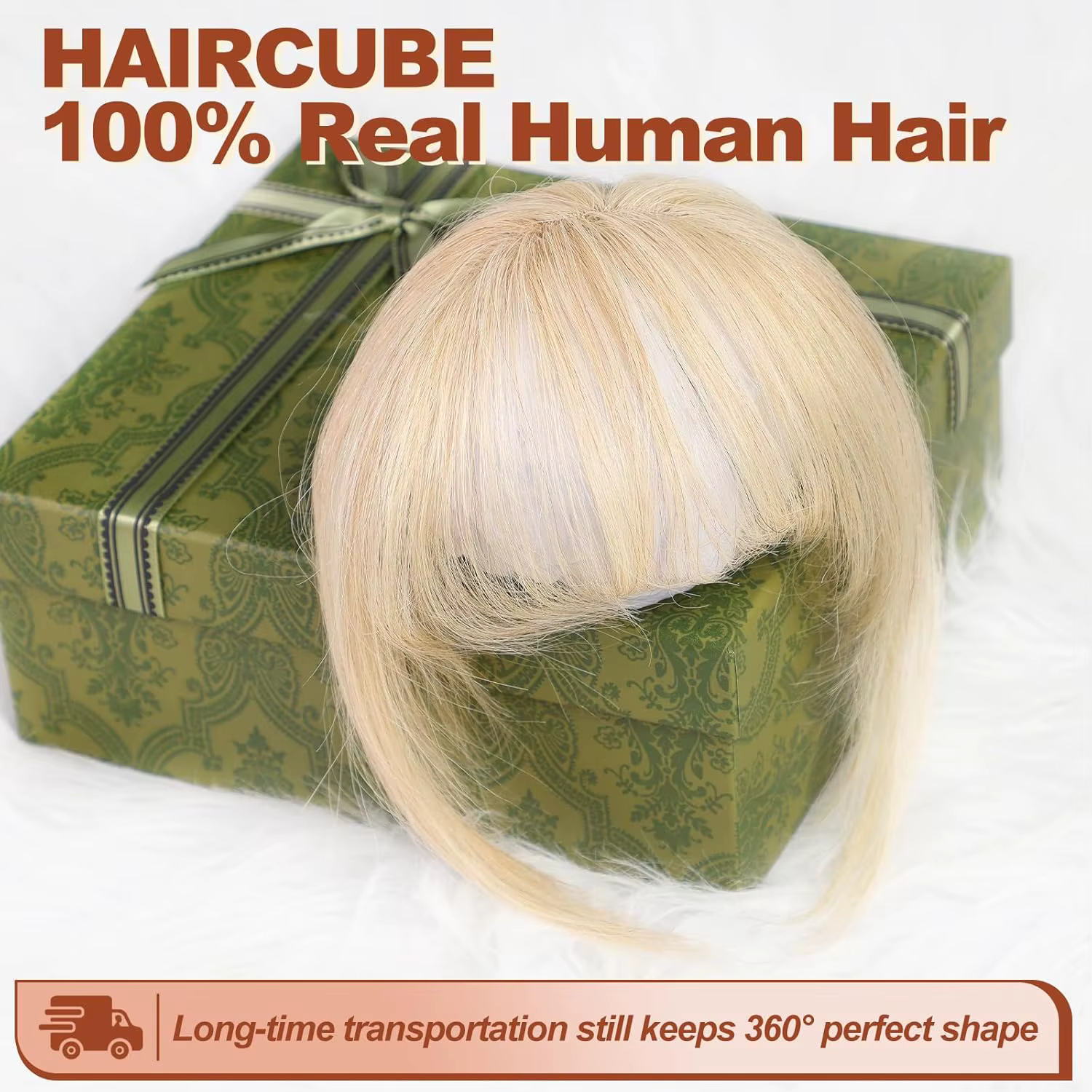 Clip in Bangs 613 Blond 100% cheveux humains