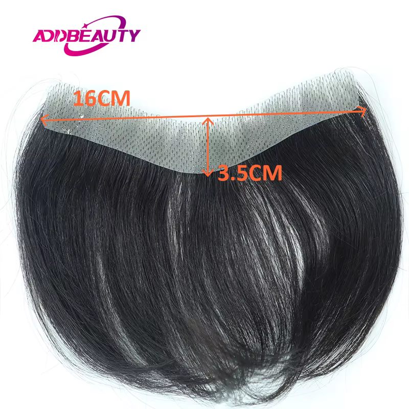 Choix hommes toupet PU V Style avant perruques de cheveux humains indien humain Remy système