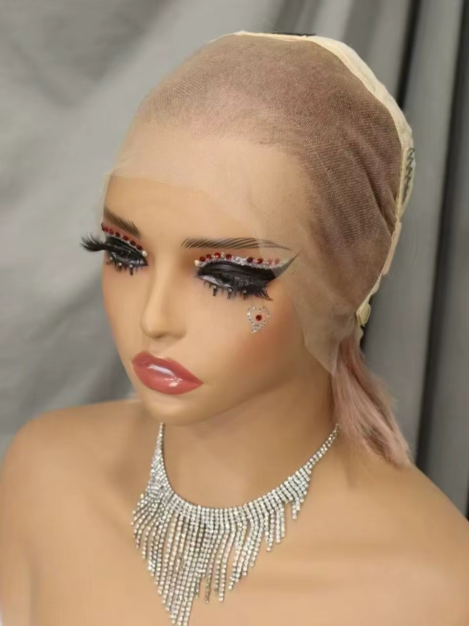 Perruque Bob Rose en Cheveux Humains