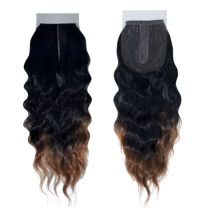 Extensions de cheveux synthétiques ondulés effet vague d'eau