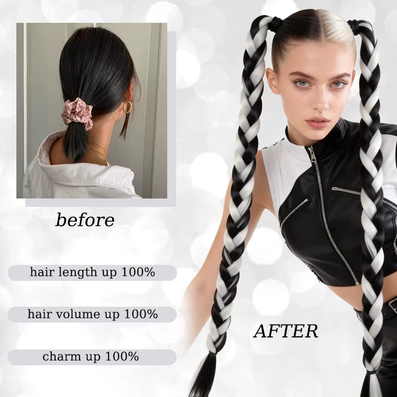 Extensions de cheveux tressés synthétiques
