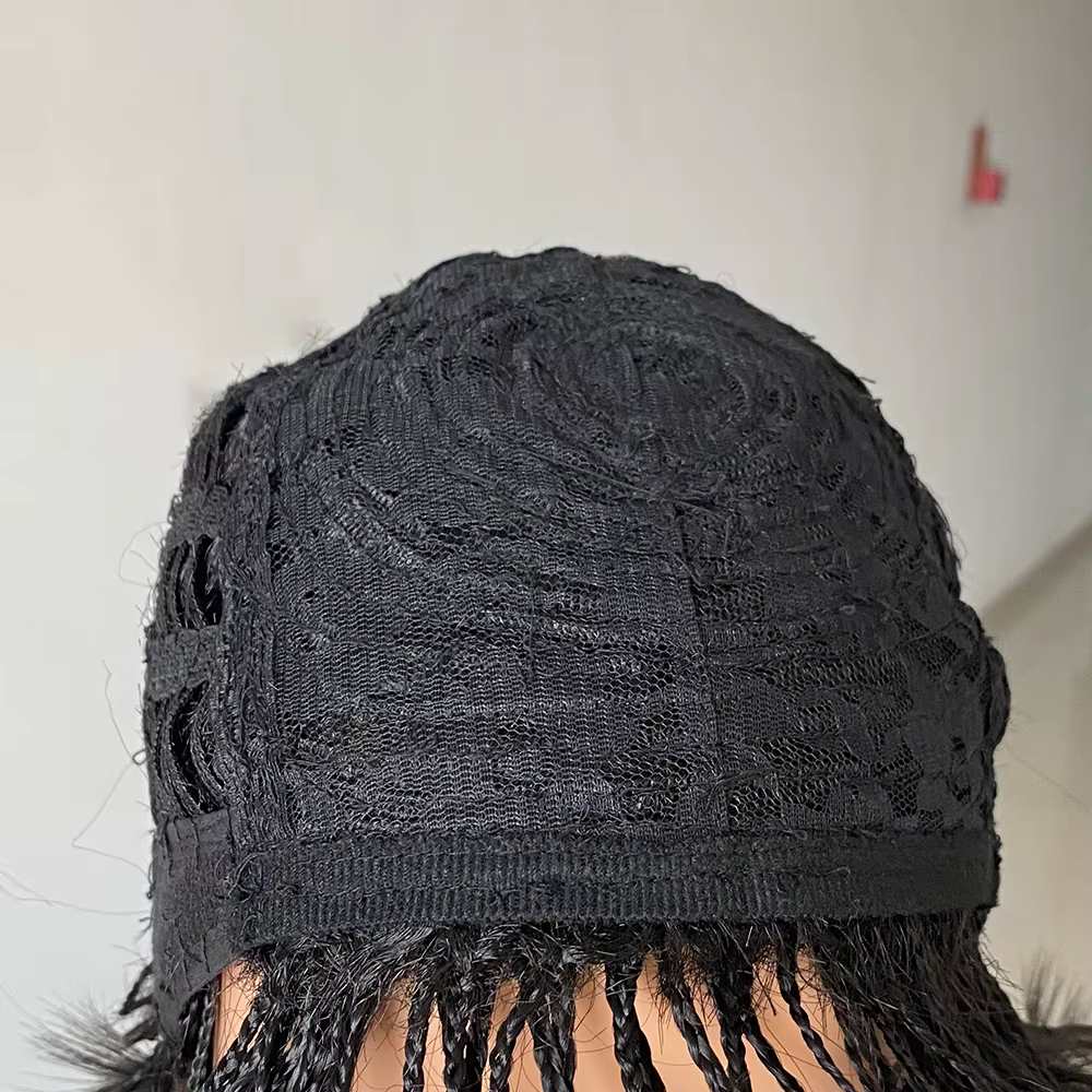 Boîte de tresse au Crochet perruques tressées pour les femmes noires cheveux africains synthétiques coupe lutin
