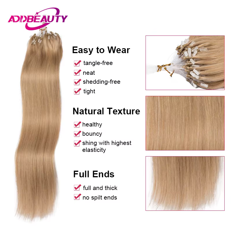Extensions de cheveux humains droits pour femmes 50pcs ligne de pêche Extension