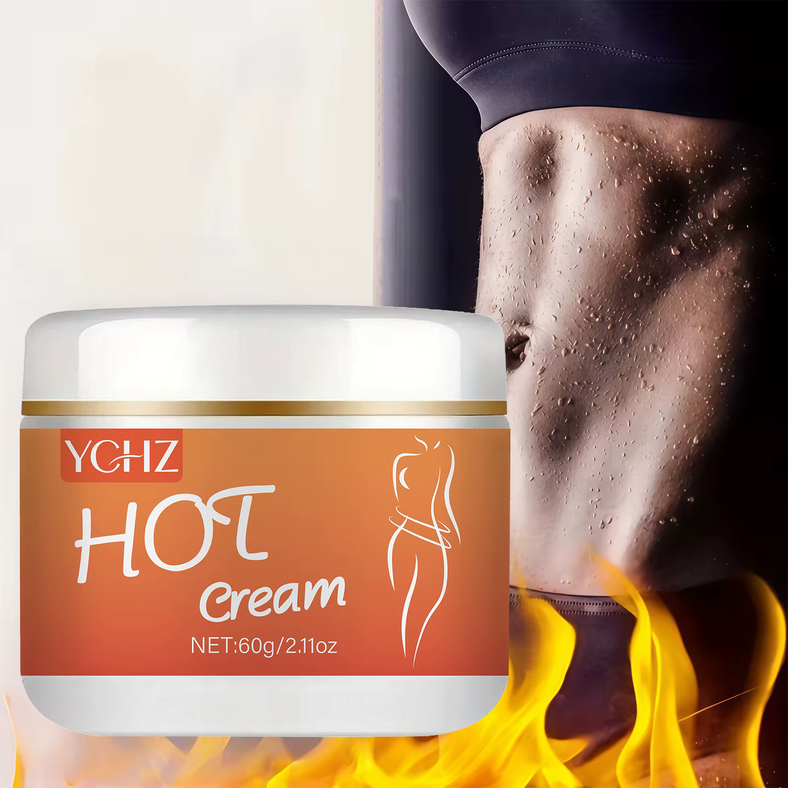 Crème raffermissante pour le corps 60G/2.11Oz, resserre l'abdomen, la taille, les bras, les jambes et autres zones du corps. La texture est légère et facile à appliquer, non grasse, convient à tous le
