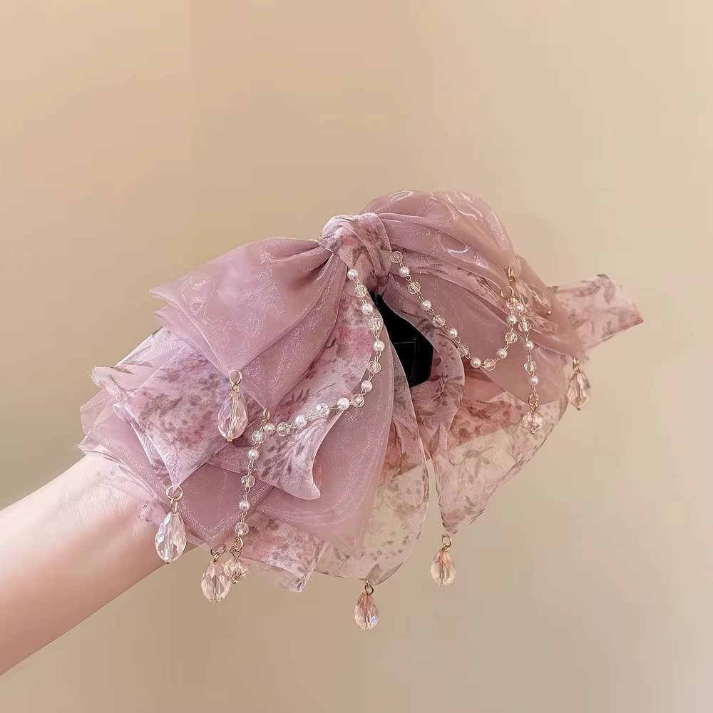 Magnifiques pinces à cheveux roses pour femmes