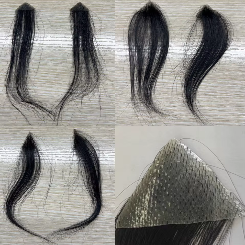 TESS 6 pouces hommes toupet délié avant cheveux humains