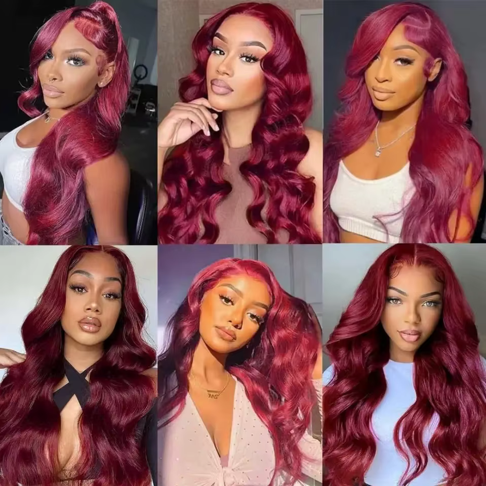 Perruque Lace Frontal Wig synthétique Loose Wave 99J