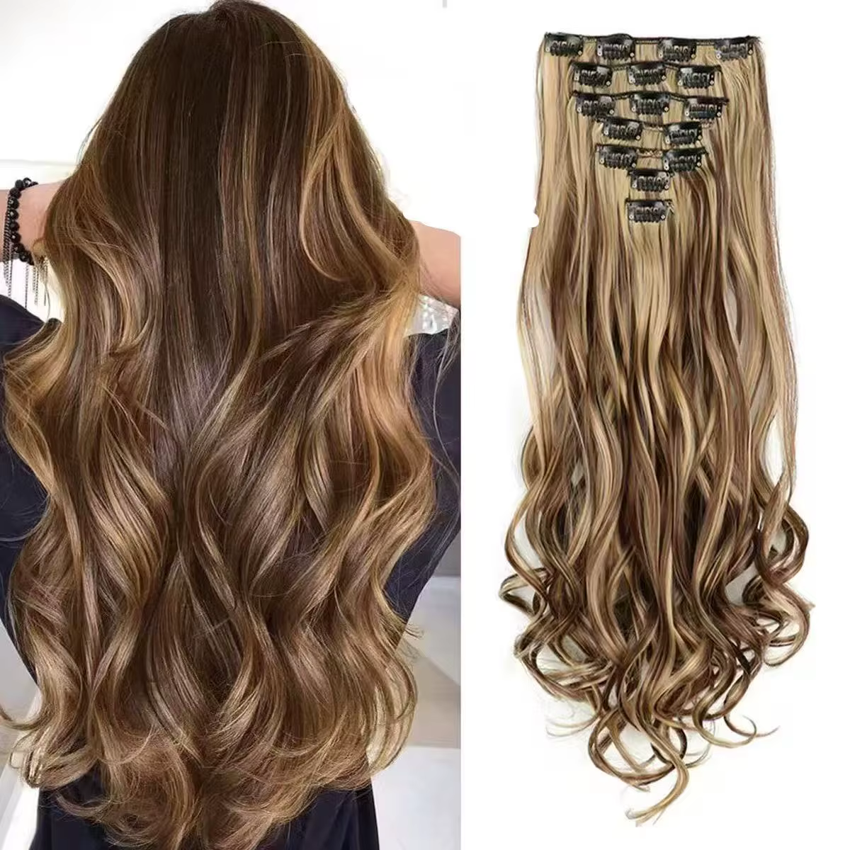 Extensions capillaires synthétiques à clips