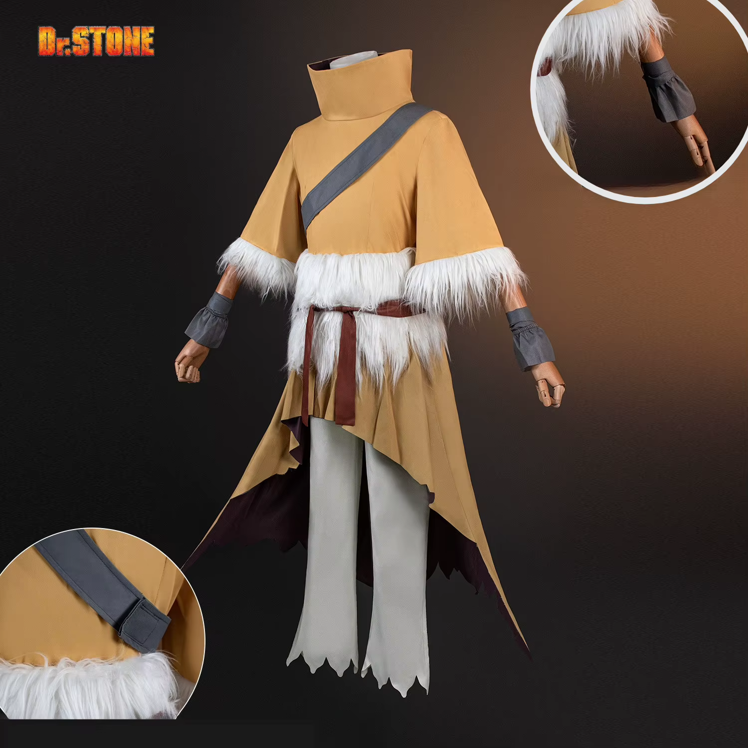 Dr. STONE Cosplay Costume cinq généraux sages Saionji Ukyo tenue chapeau perruque ensemble Halloween noël femme homme