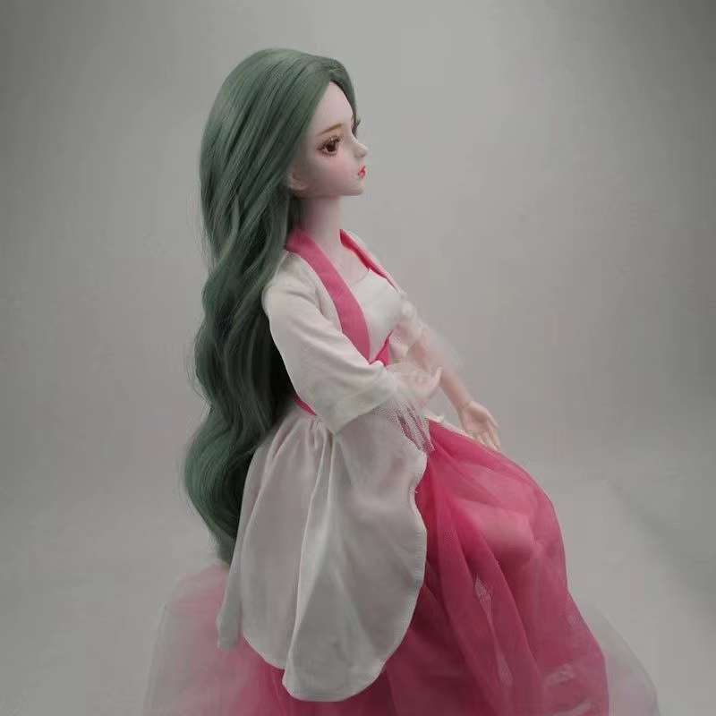 Perruque de cheveux longs et colorés de princesse OB11