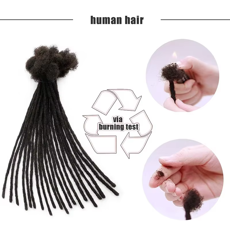 Épaisseur de 0, 6 cm # Extensions de dreadlocks en cheveux humains naturels blonds 27/30/Bug/613 pour homme/femme