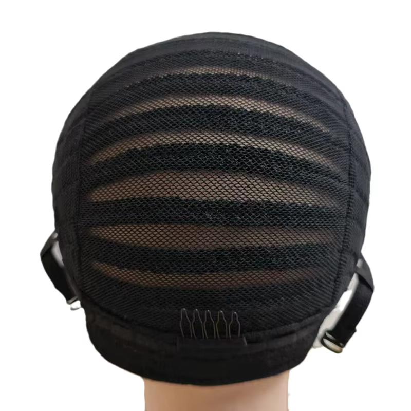 Bonnet de perruque tressé noir style cornrow