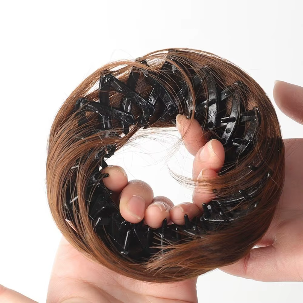 Pince à cheveux synthétique en chignon