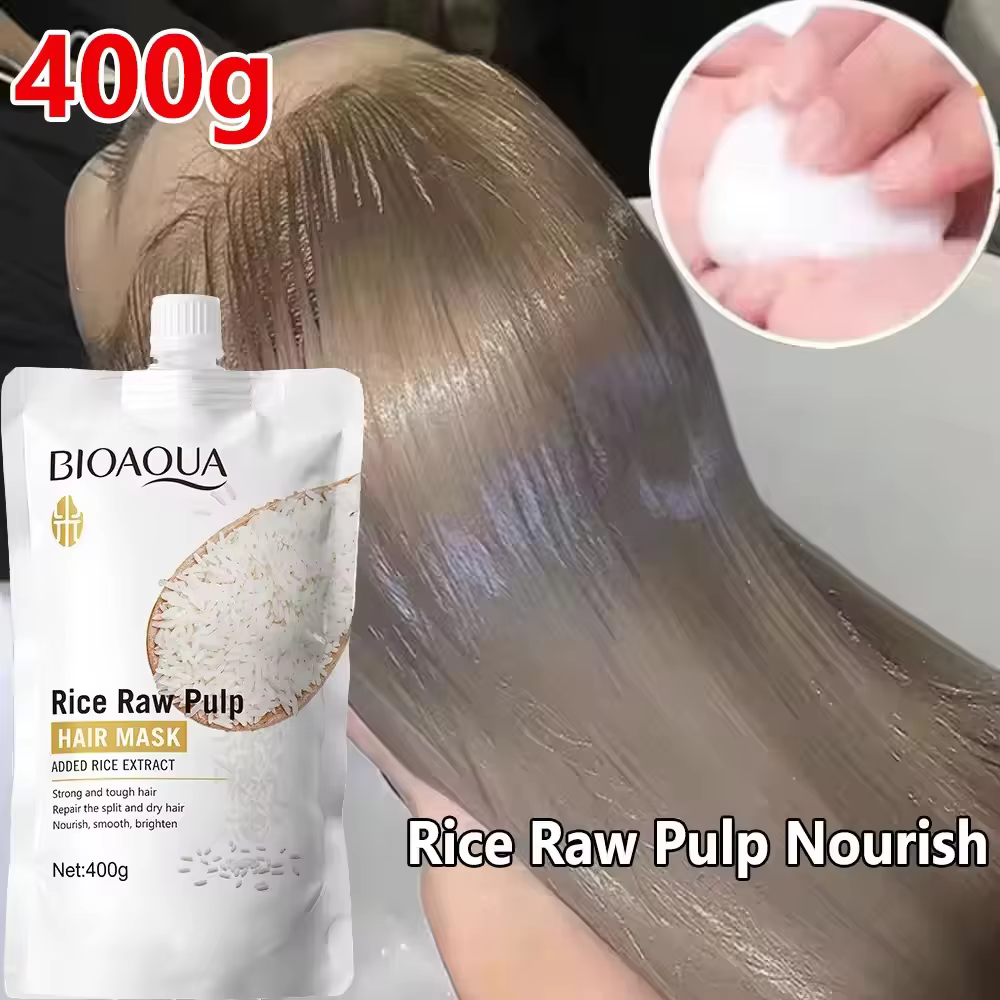Masque capillaire à la kératine magique, 10/30/50/100/400g, 5 secondes, réparation des cheveux crépus endommagés, doux, lisse et brillant, riz hydratant, soins capillaires