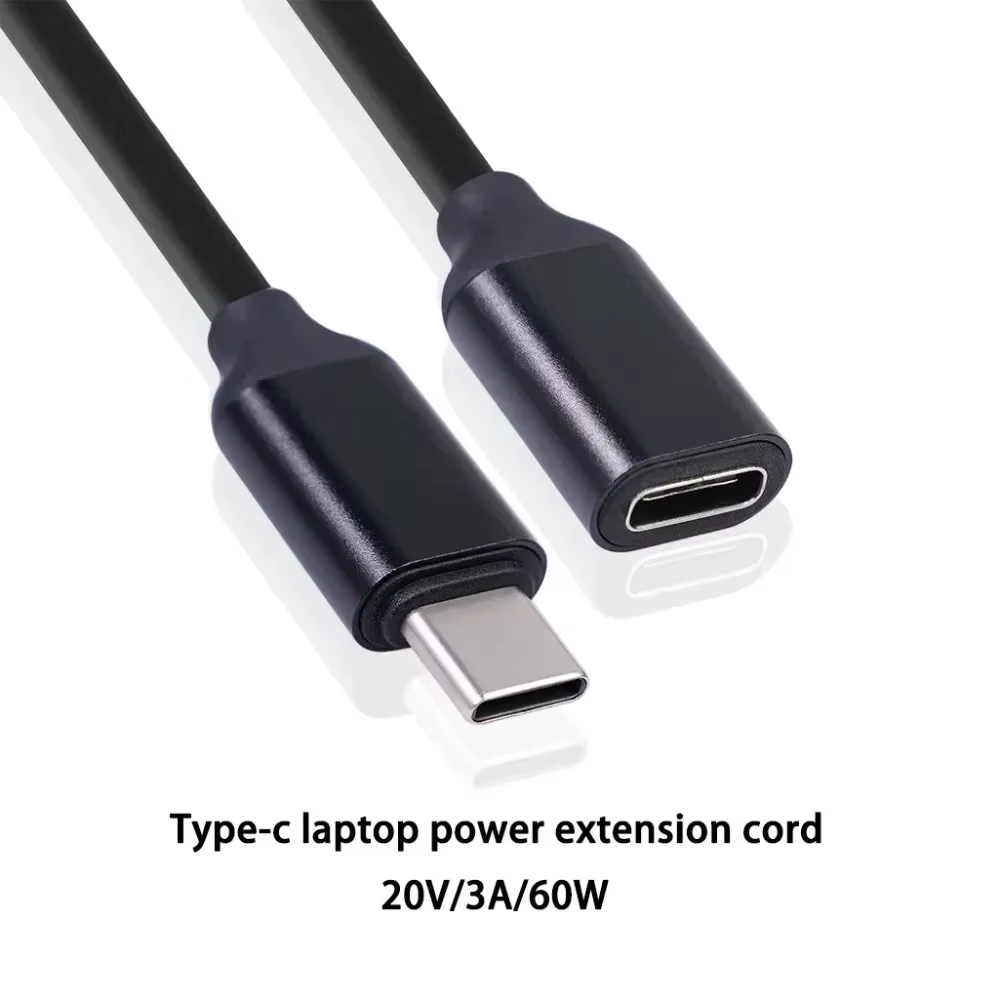 Câbles de données USB C 60W, rallonge de type C mâle à femelle, câble d'extension 3A, connecteur de chargeur plaqué or