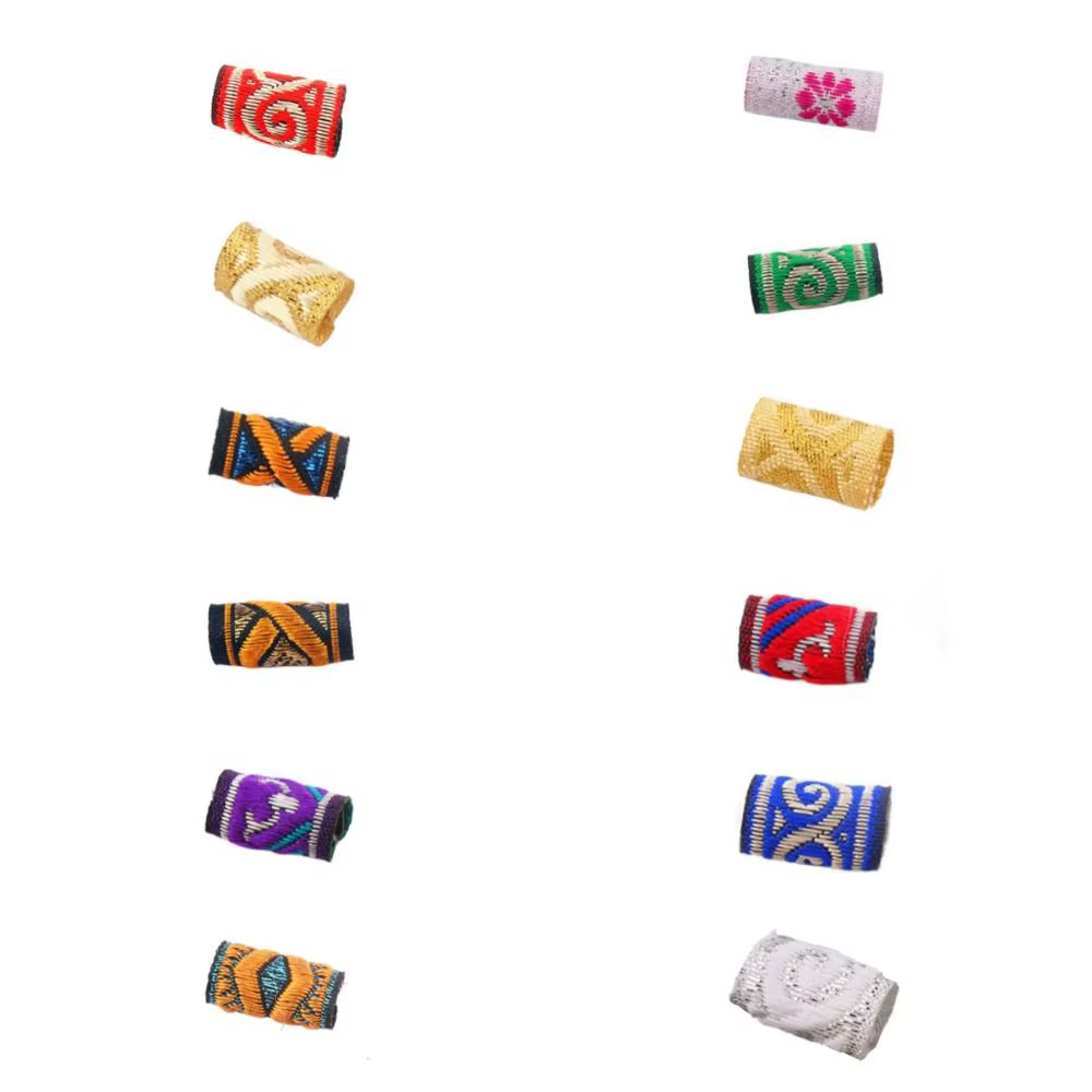 Lot de 10 clips miniatures en tissu pour tresses