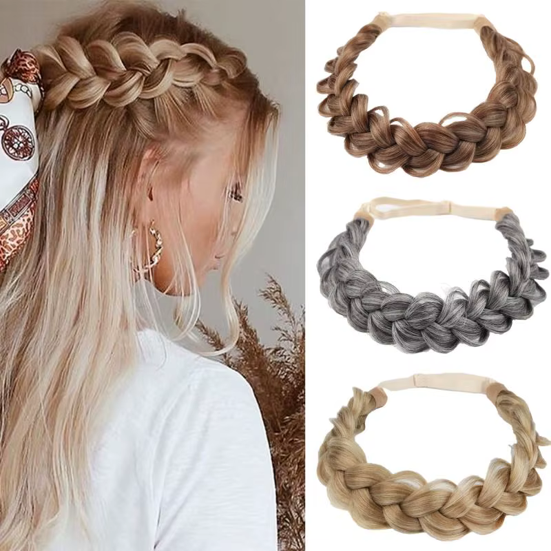 1 pièces synthétique Premium réglable à la main perruque tressée bande élastique cheveux mode tressage