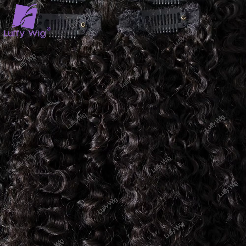 Sans couture pu 3c 4a Afro crépus bouclés pince dans les Extensions de cheveux humains Remy brésilien