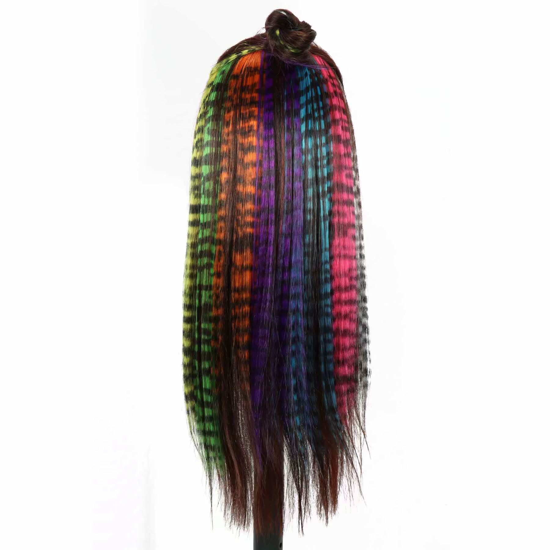 Extension de cheveux synthétiques 18 "longue ligne droite femmes haute température pince dans l'extension