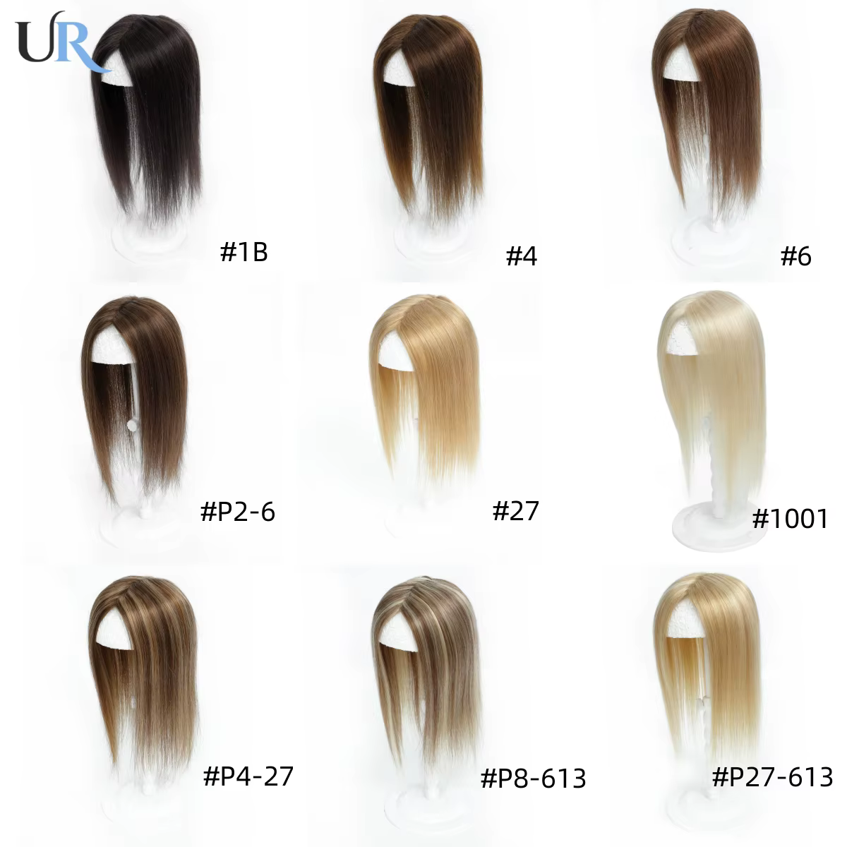 Postiche pour femmes, cheveux humains
