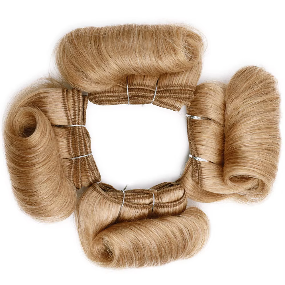 Tissage en lot brésilien Remy 100% naturel bouclé blond