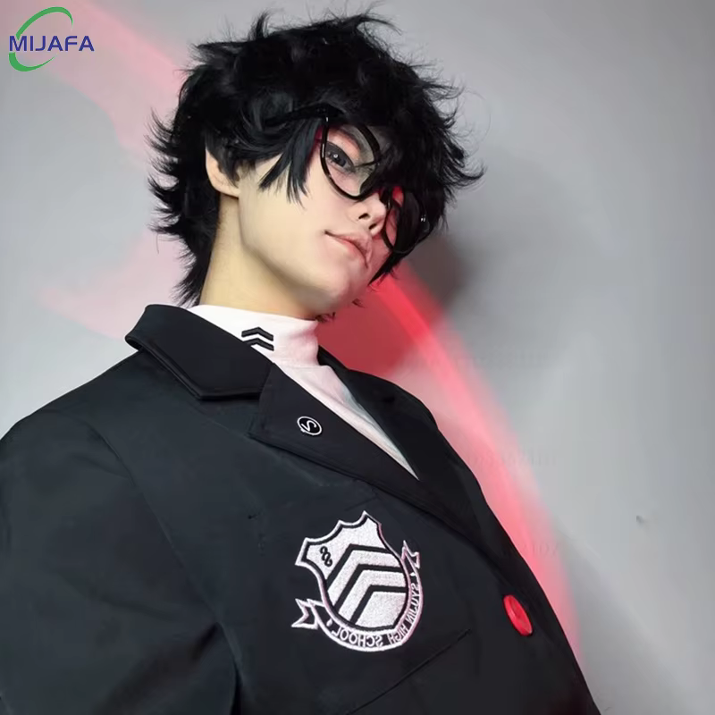 Haute qualité jeu P5 Amamiya Ren Cosplay perruque Kurusu Akira