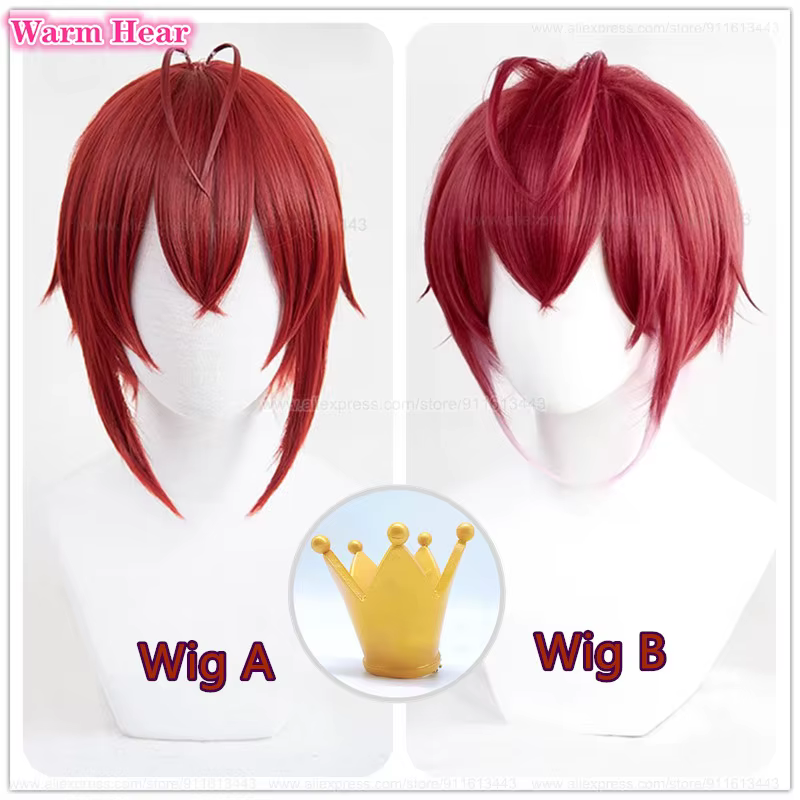 En Stock énigme Rosehearts perruque synthétique Anime 28 cm