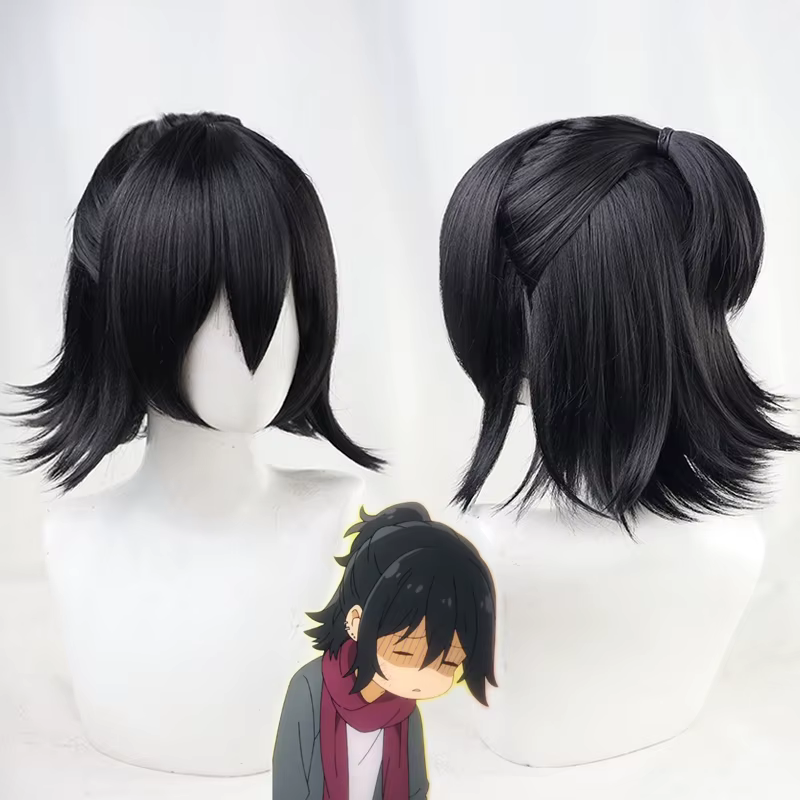 Horimiya-Perruque de Cosplay Synthétique Noire