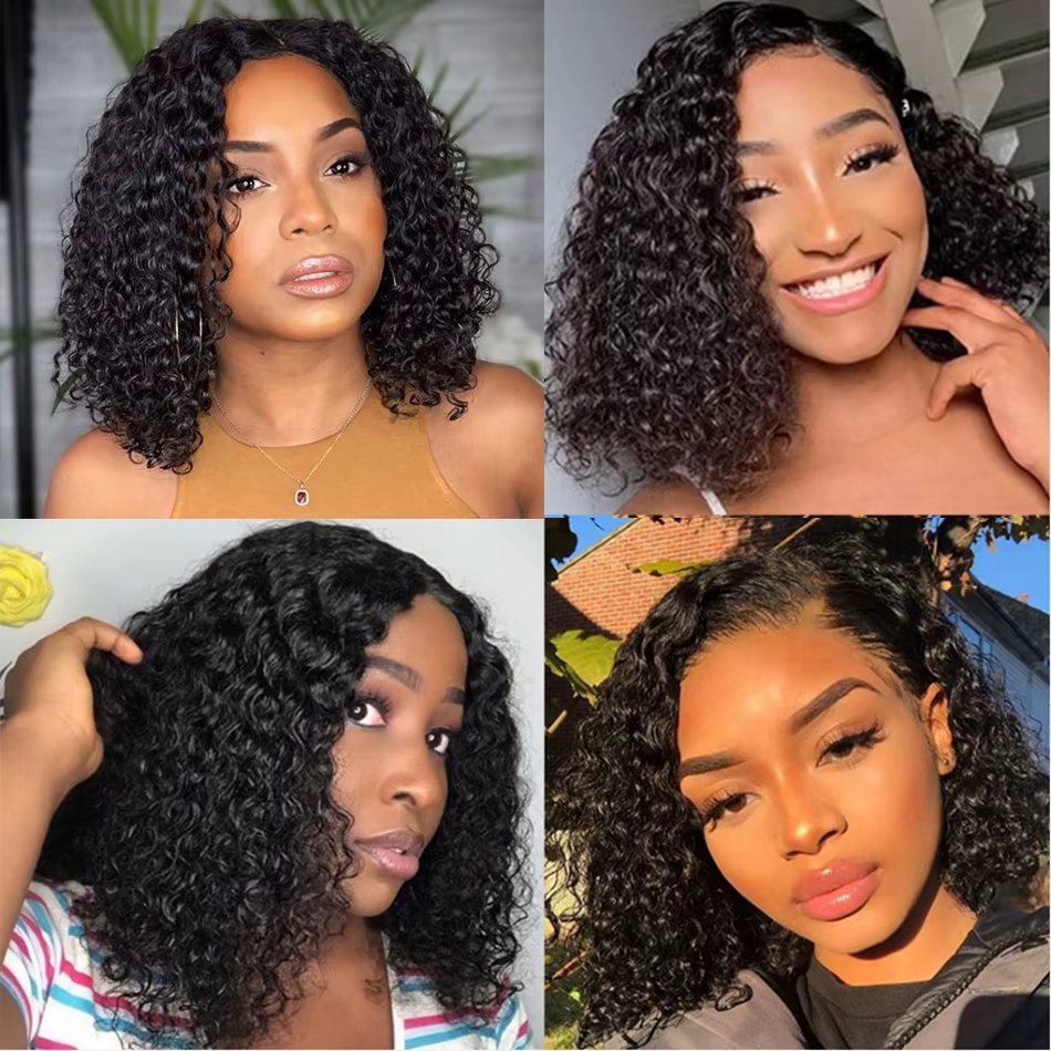 Perruques en cheveux humains bouclés crépus 16A