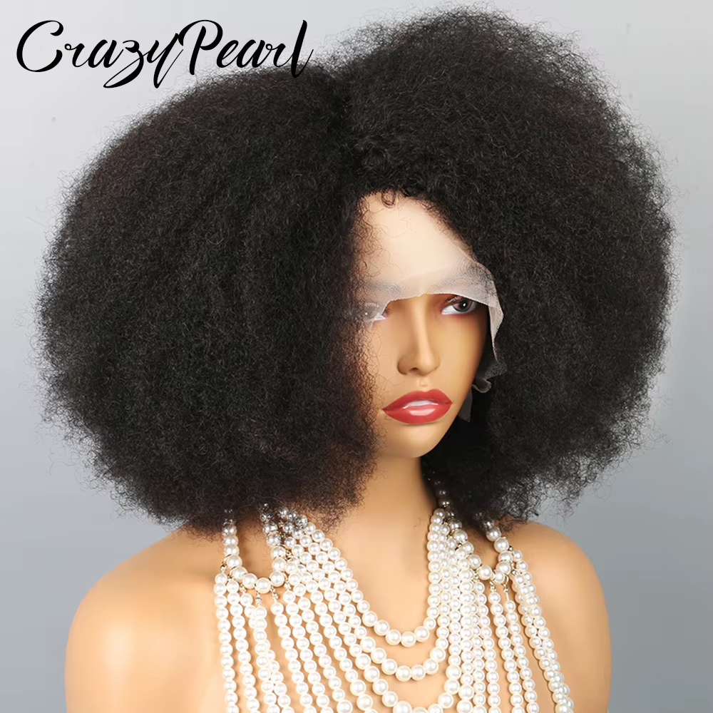 Perruque Afro Bouclée Frisée 13X2 T Part Lace Front