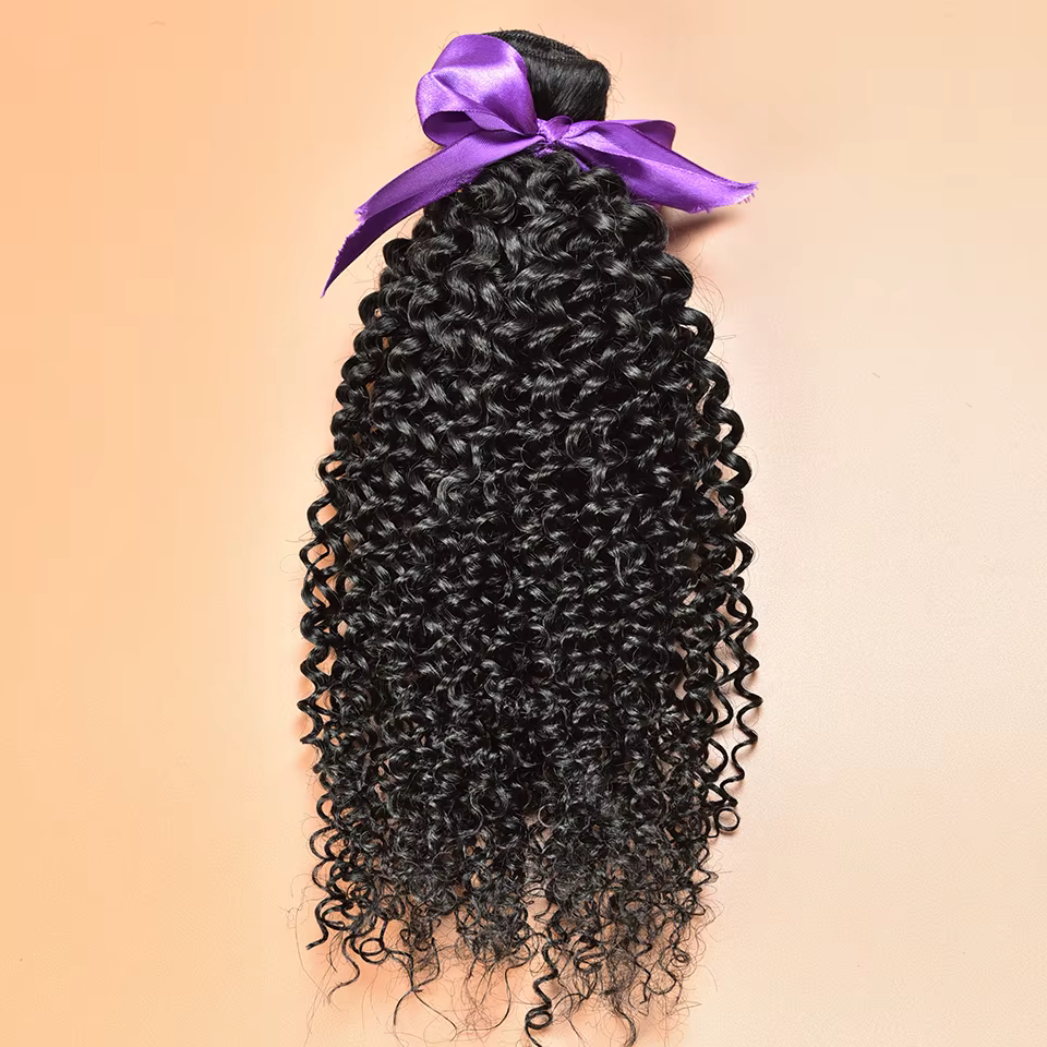 8-30 "Mongolien 100% Vierge Brut Afro Crépus Bouclés Cheveux Humains Bundles Deal Tissage 3/4 Bundle Offres Extension