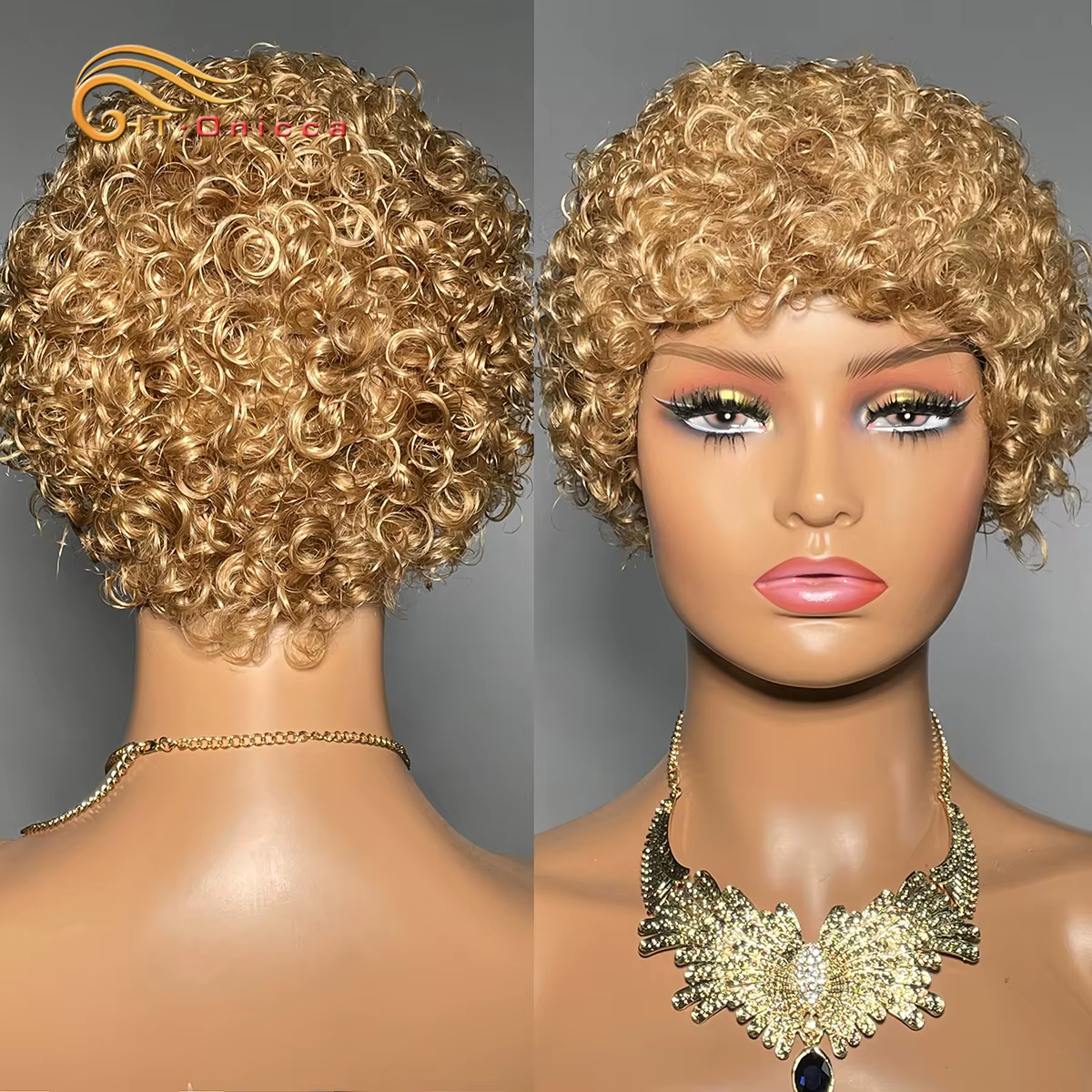 Kinky Curly Human Hair Wigs for Women