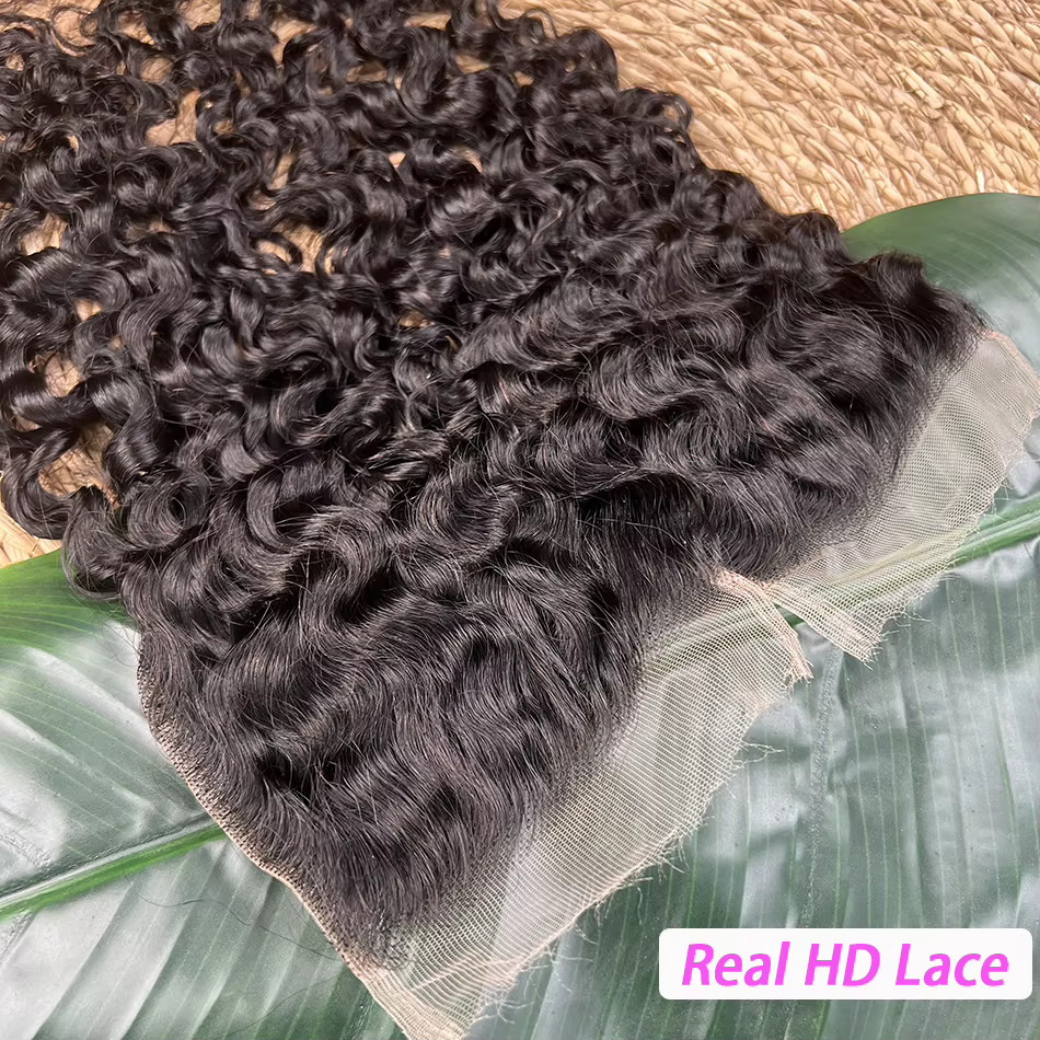 Fermeture de dentelle bouclée birmane 5x5 HD 100% cheveux humains pré-épilés noeuds blanchis