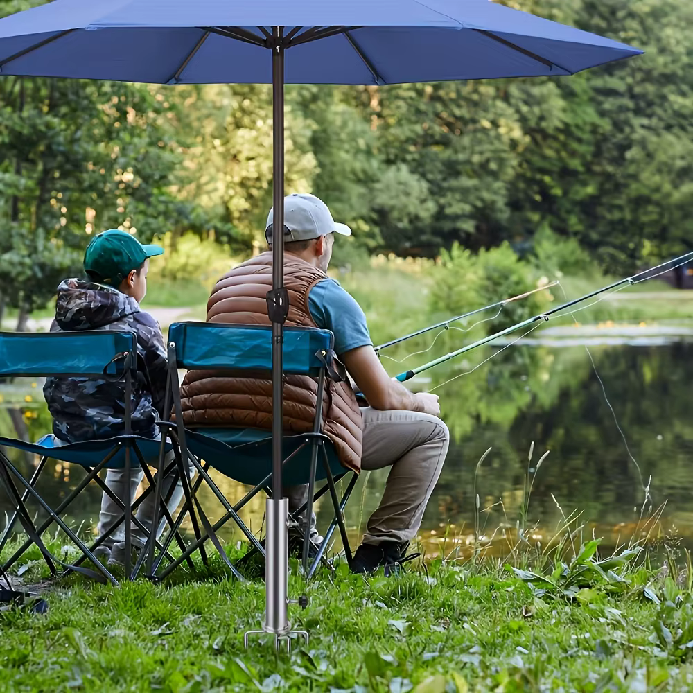 Structure de tente de camping avec piquets de fixation au sol - Une structure robuste adaptée pour la terrasse, le jardin, la plage et l'extérieur.