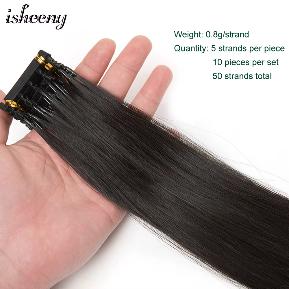 Isheeny – Extensions de cheveux pièces/ensemble naturels